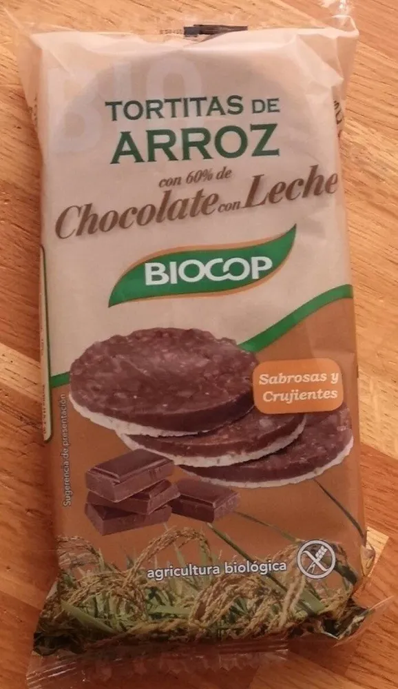 Tortitas de arroz con 60% de Chocolate con Keche