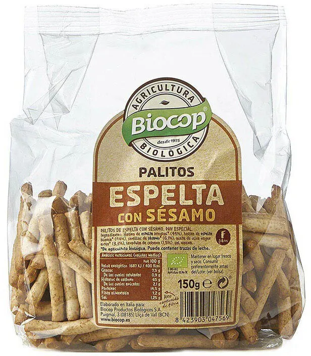 Palitos espelta con sésamo