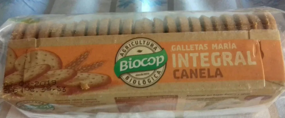 Galletas maría integral canela