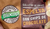 Galletas de trigo espelta con chips de chocolate
