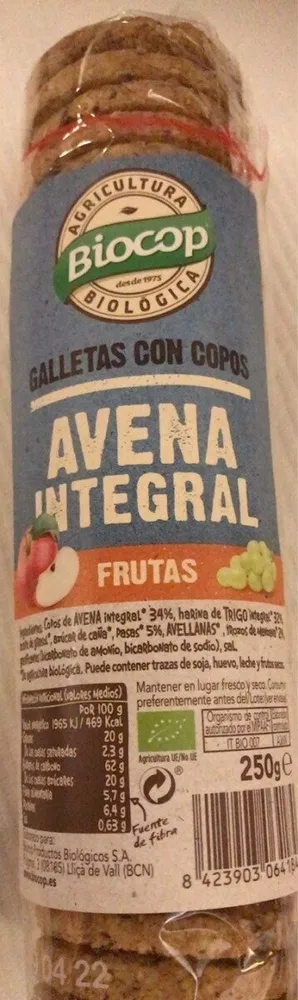 Galetes amb Flocs de Civada integral i fruites