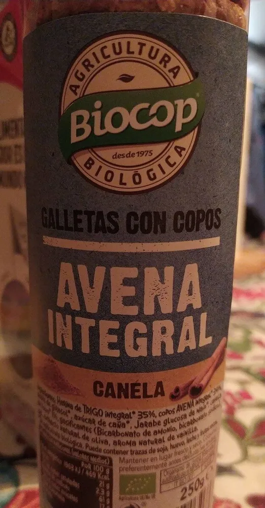 Galletas avena y canela