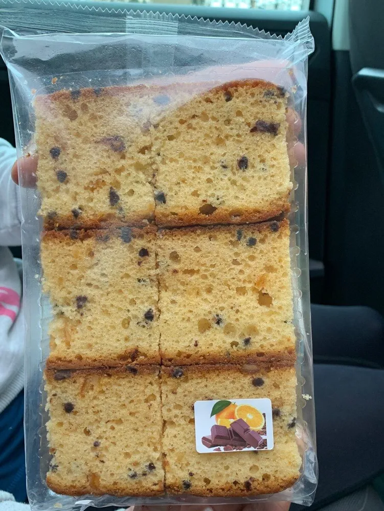 Bizcocho chocolate negro y naranja