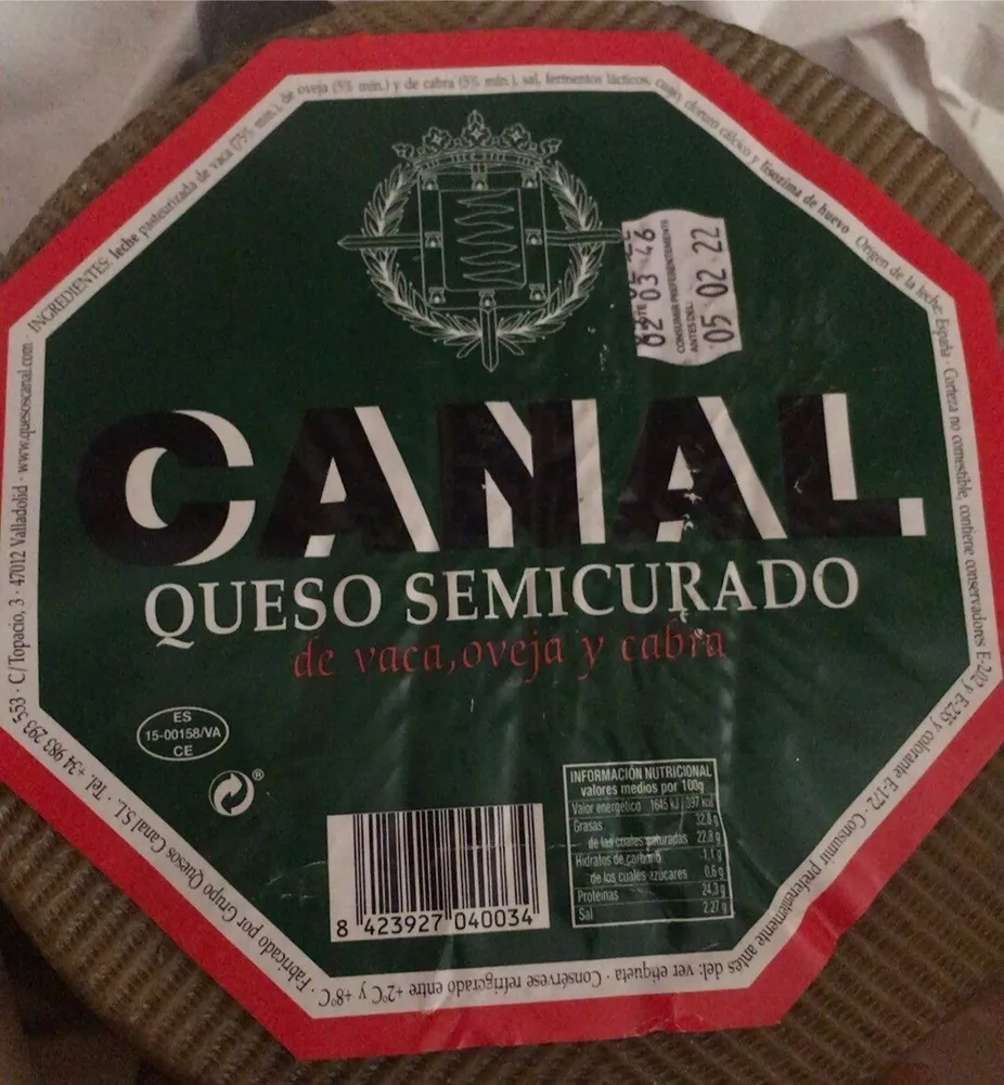 Queso semicurado (vaca, oveja y cabra)