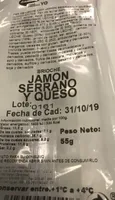 Brioche jamon serrano y queso