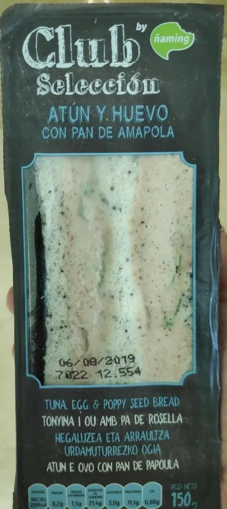 Sandwich Atún y Huevo