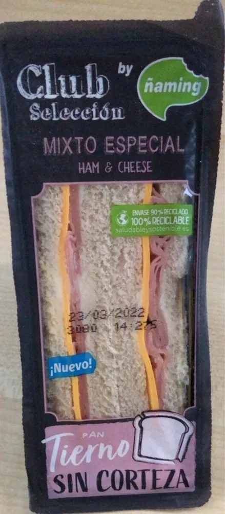 Mixto especial ham & cheese