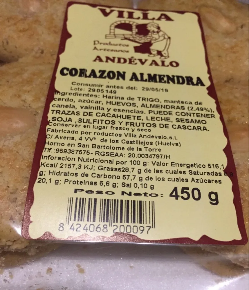 Corazon almendra