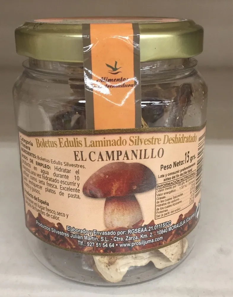Boletus Edulis laminado Silvestre Deshidratado