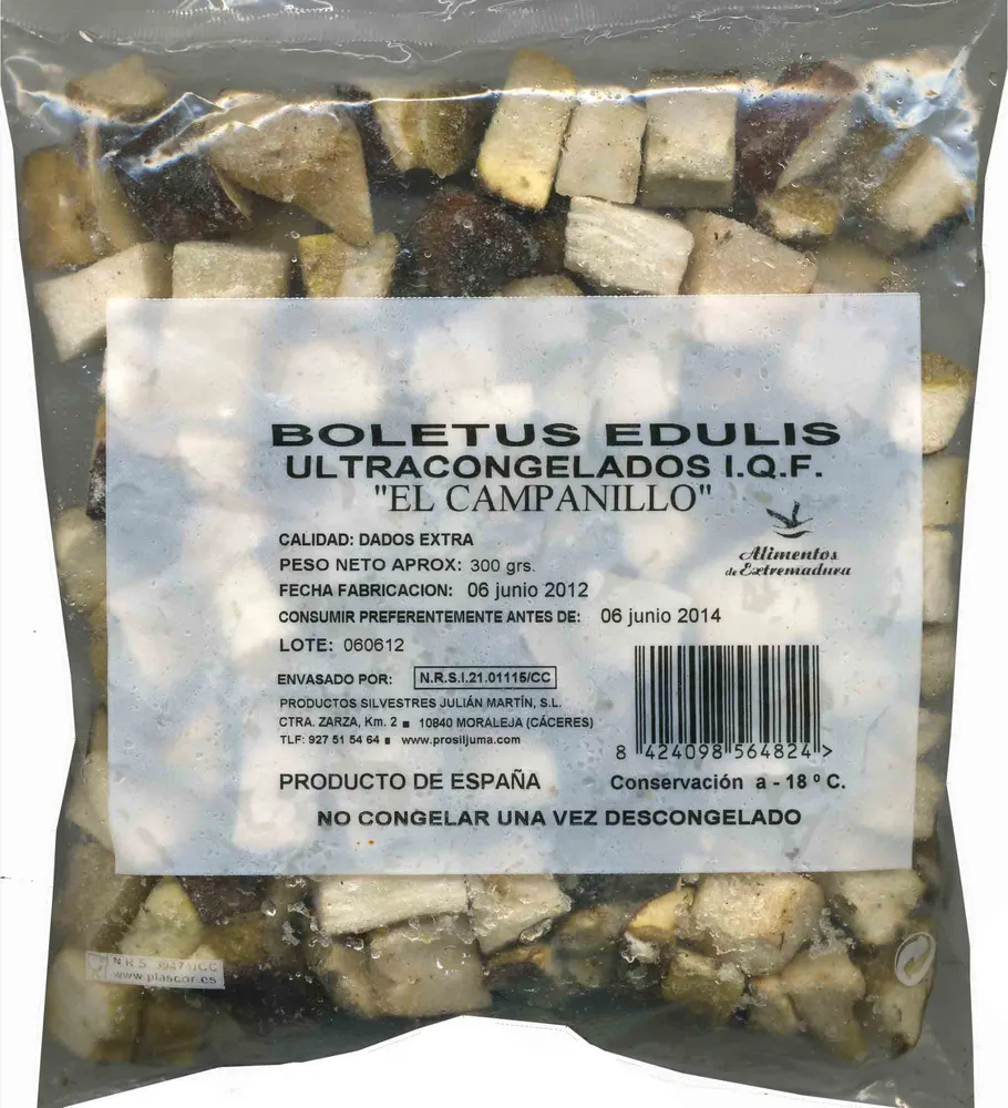 Boletus edulis ultracongelados