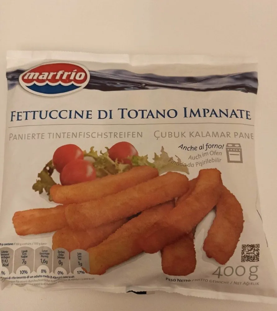 Fettuccine di totano impanate