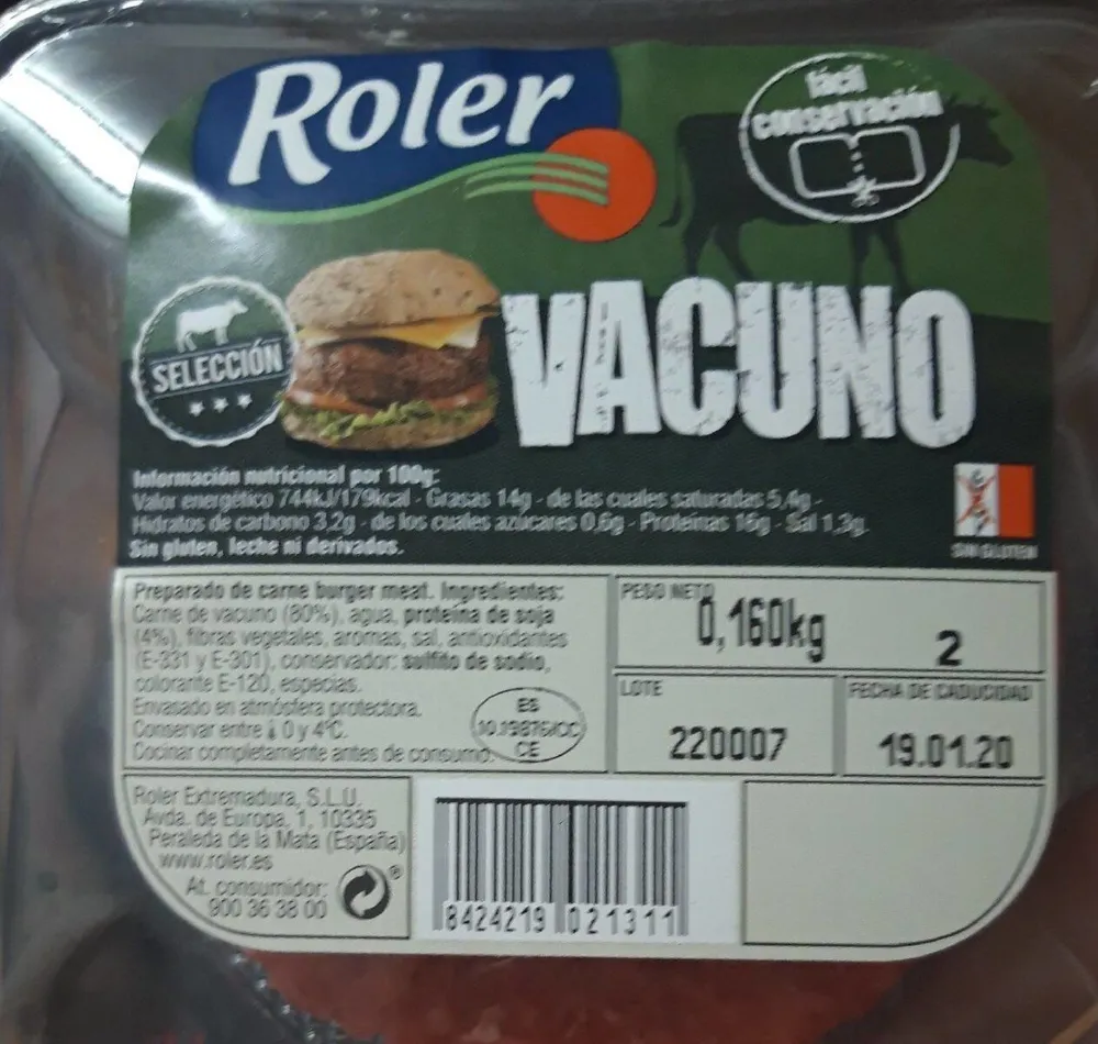 Burger vacuno