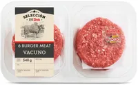 Burger mear vacuno 6u