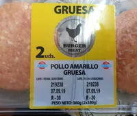 Burger meat pollo