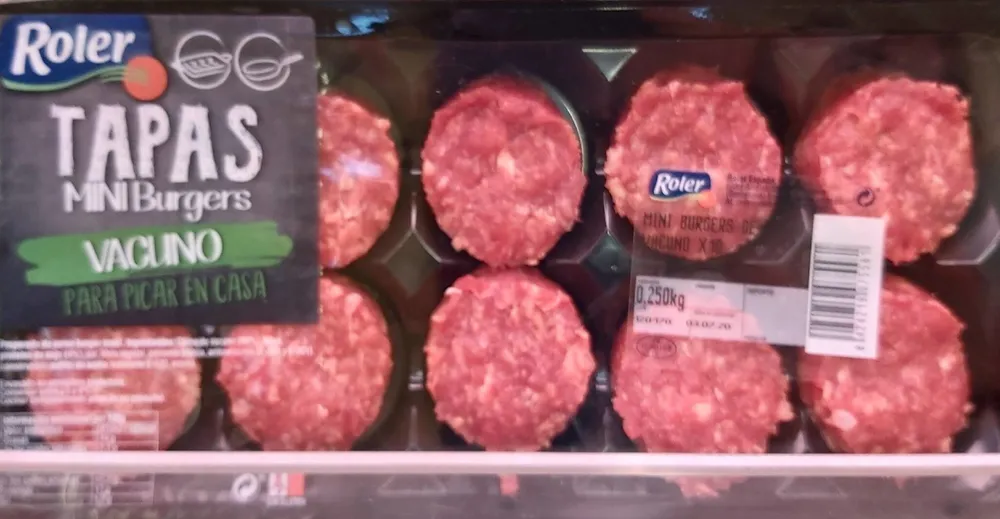 Tapas mini burger vacuno
