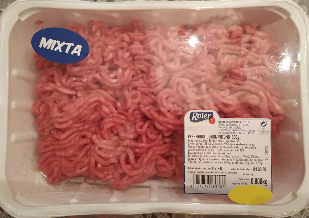 Carne picada mixta