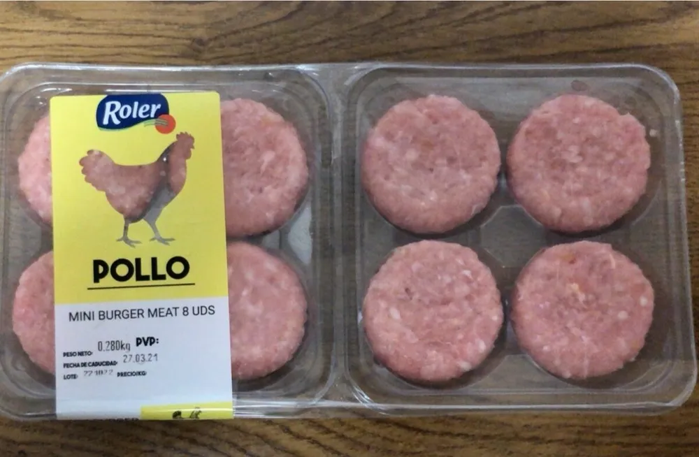 Mini burguer meat 8 uds