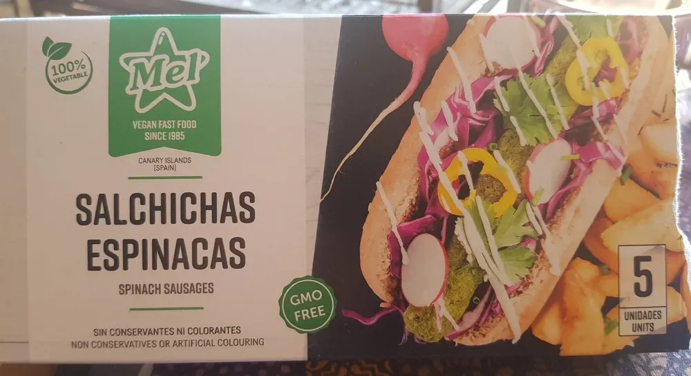 Salchichas de espinaca