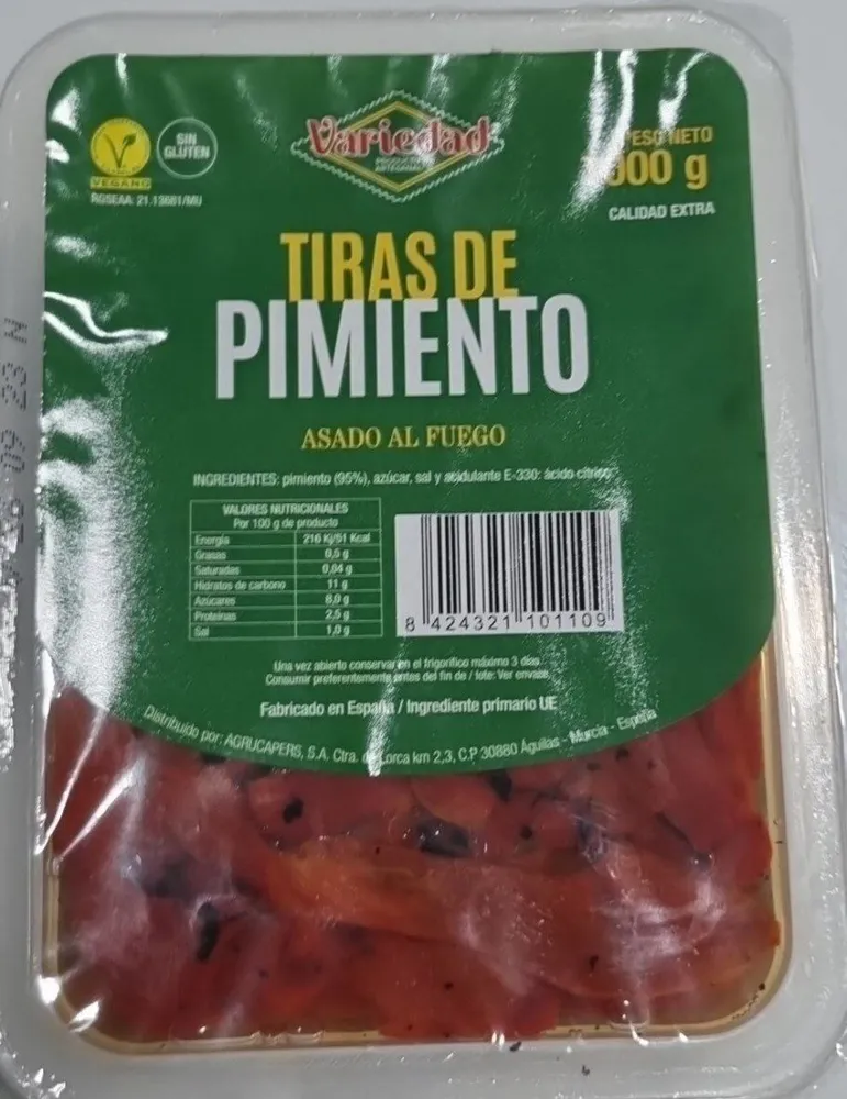 Tiras de pimiento