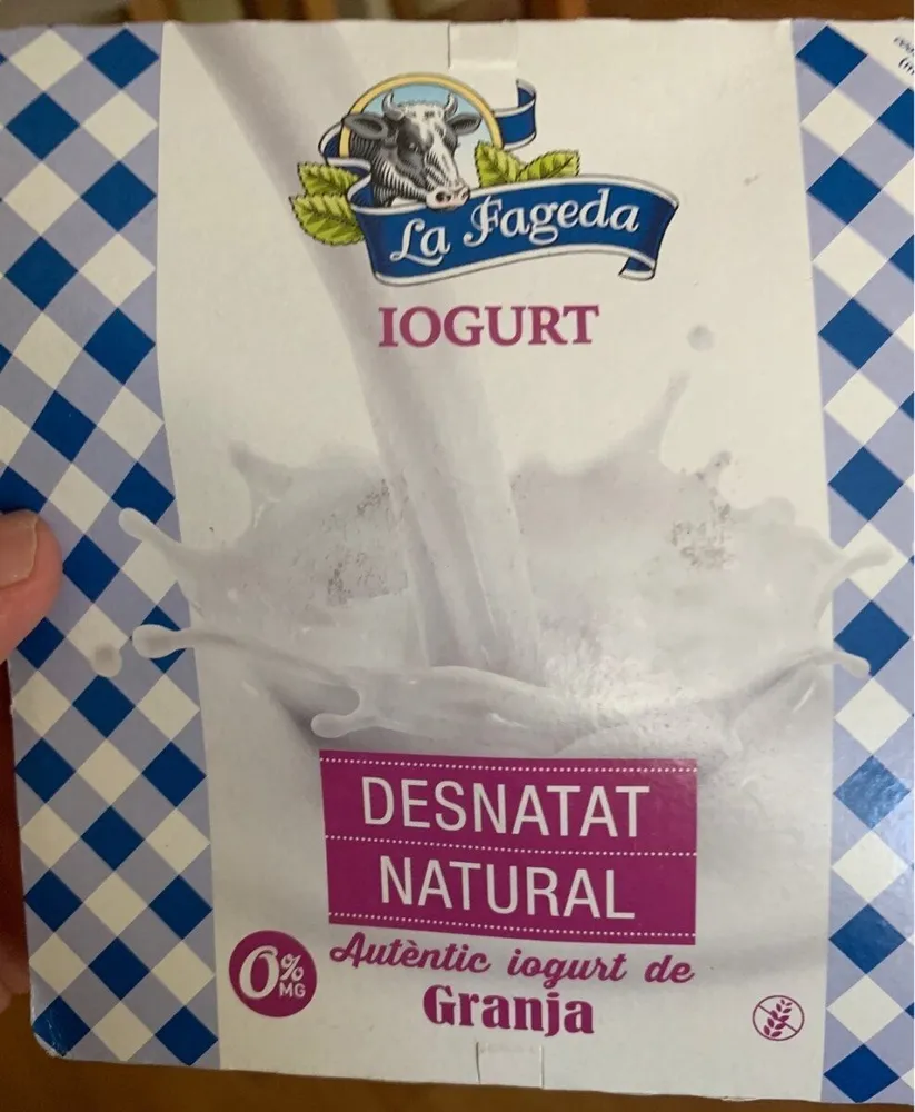 Yogur desnatado natural