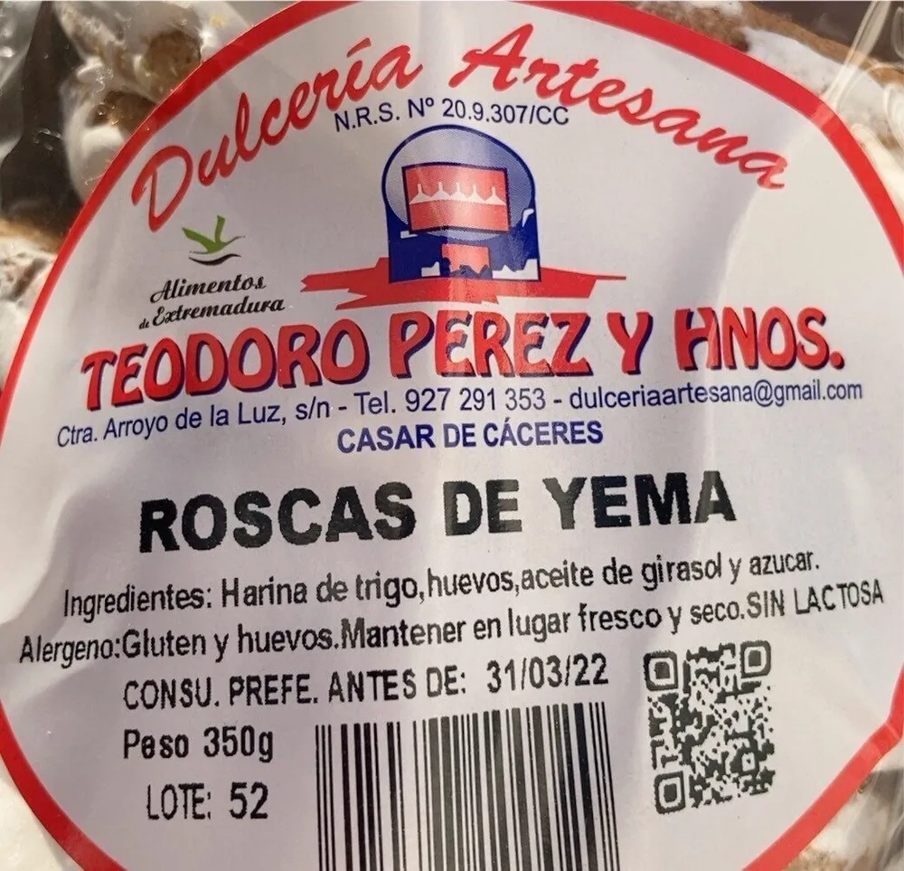 Roscas de yema