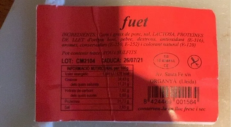 Saucisson fuet