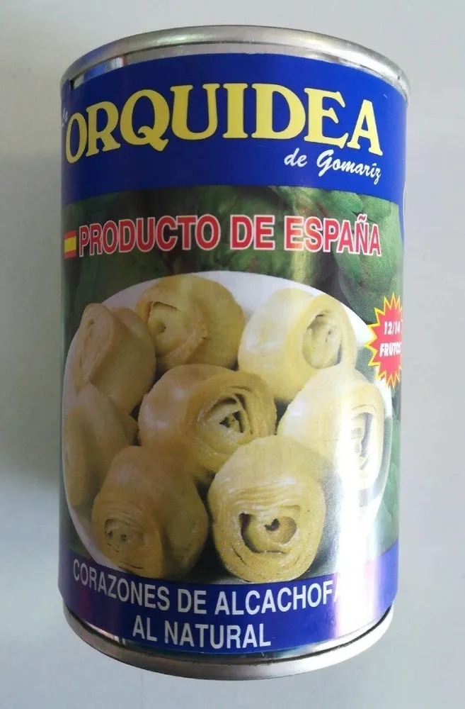Corazones de alcachofas al natural