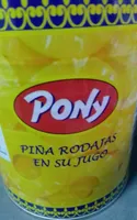 Rodajas de piña en su jugo