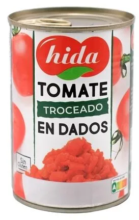 Tomate troceado en dados