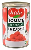 Tomate troceado en dados