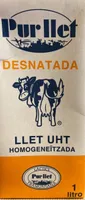 Llet UHT desnatada homogeneïtzada