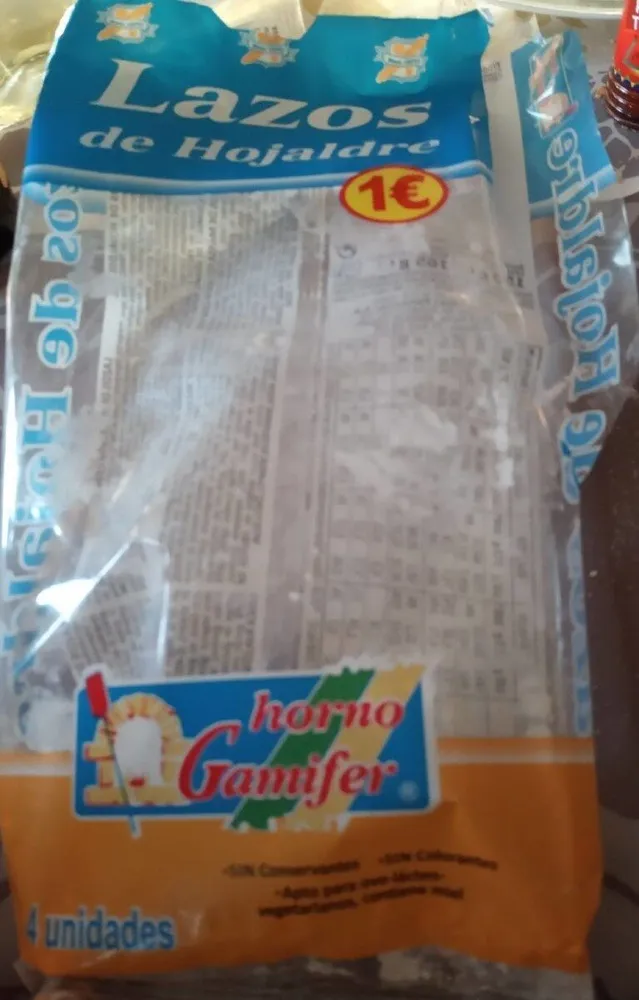 Lazos de hojaldre