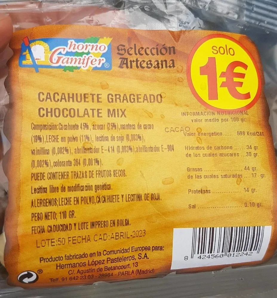 Cacahuete grageado chocolate mix