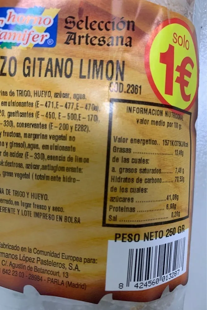 Brazo gitano limon