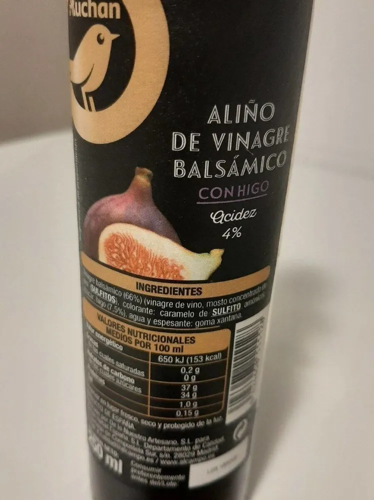 Aliño de vinagre balsámico con higo