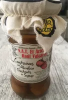 Castañas en almíbar