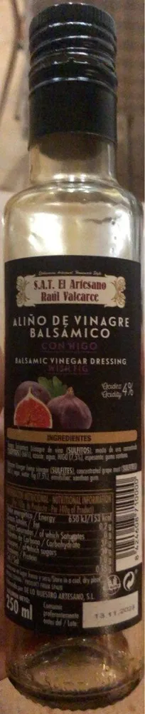 Aliño de vinagre balsamico con higi