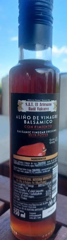 Aliño de Vinagre Balsámico con Pimiento
