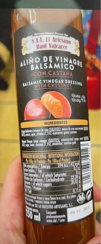 Vinagre balsámico con castaña