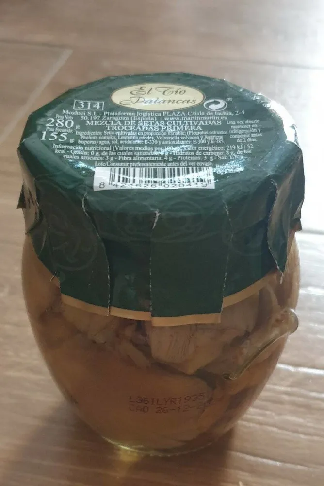 Mezcla de setas cultivadas troceadas primera