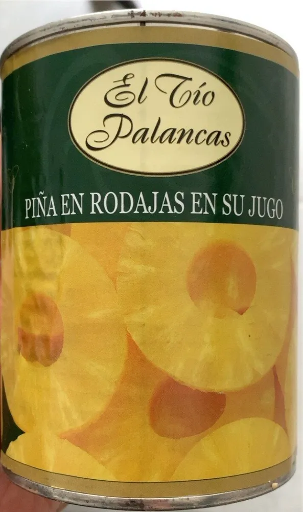 Piña en rodajas en su jugo
