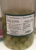 Aceitunas y encurtidos sabor anchoa