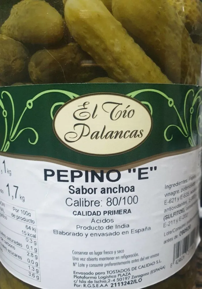 pepino sabor anchoa