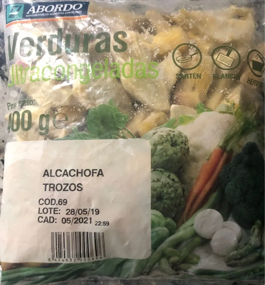 Alcachofas trozo congeladas