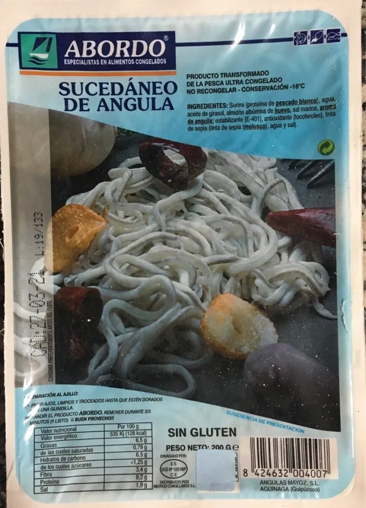 Sucedáneo de angula
