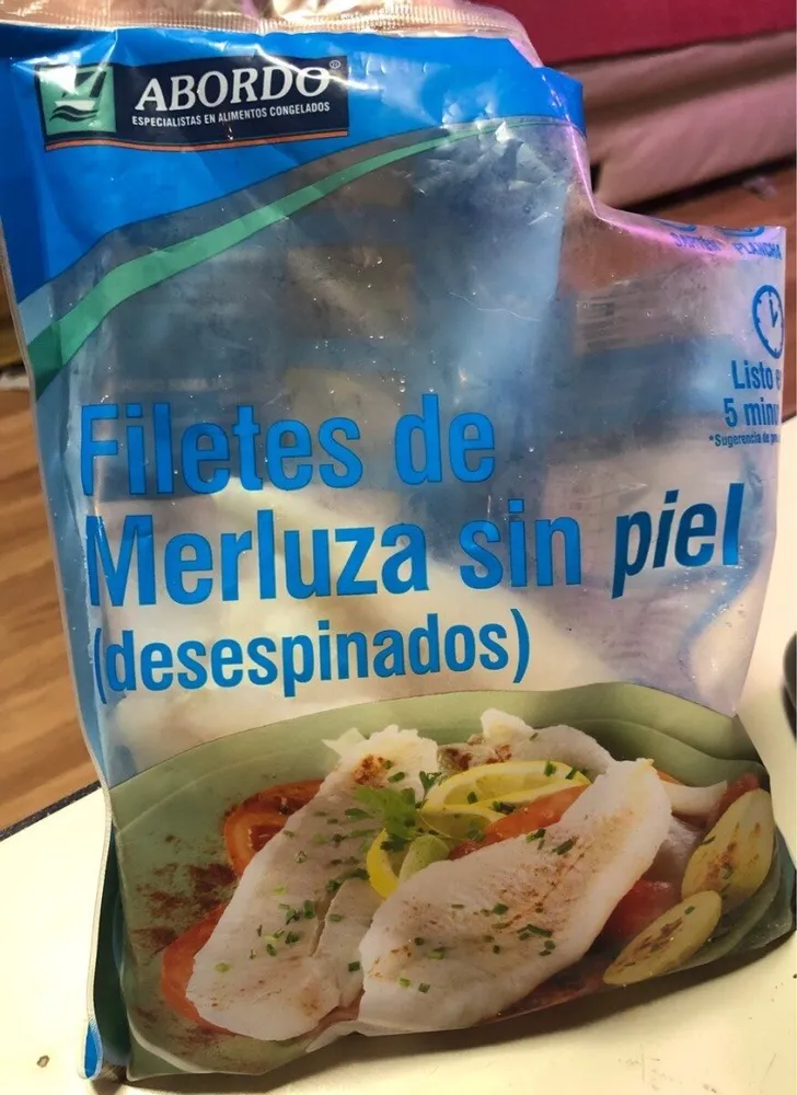 Filets de merluza sin piel ,