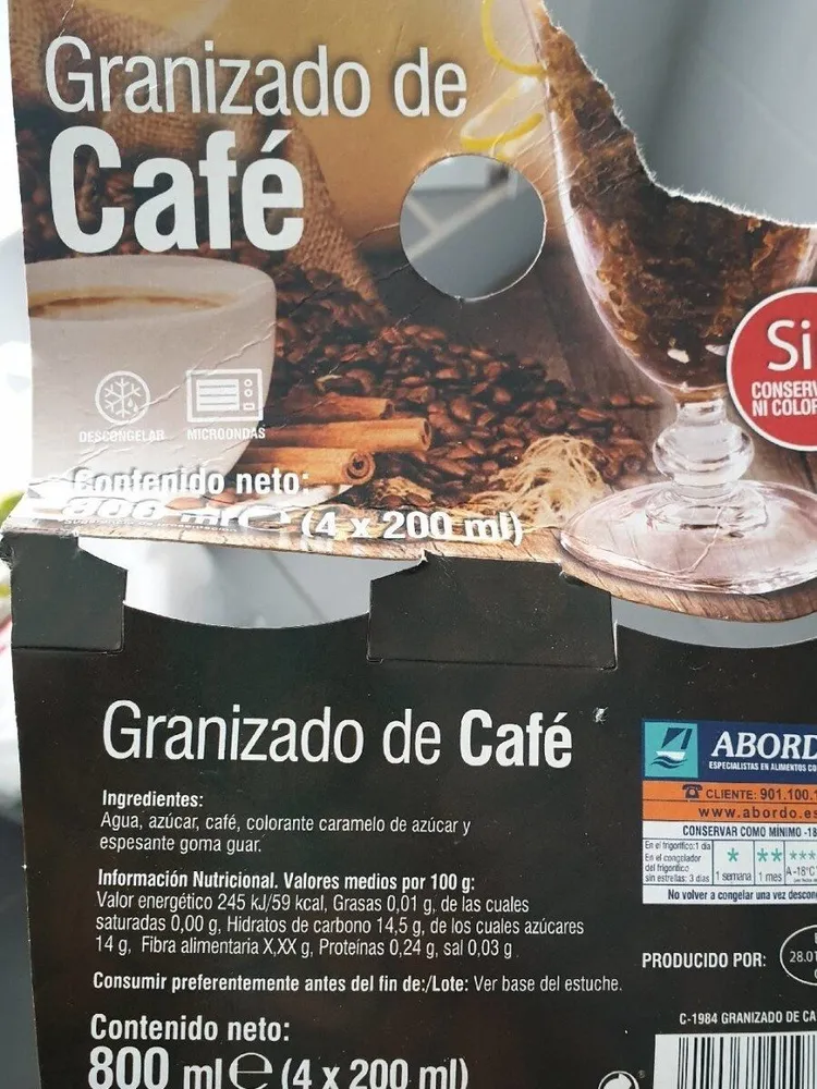 Granizado de café