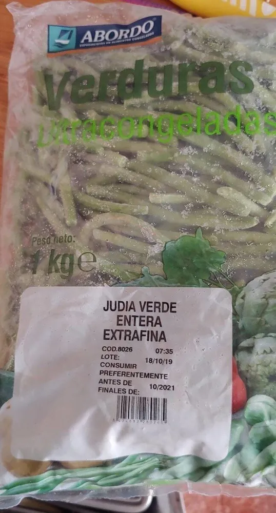 Judía verde entera extrafina