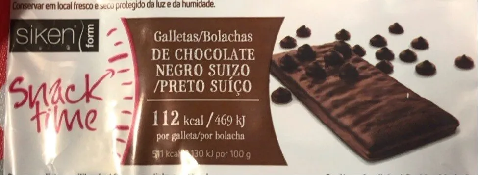 Galletas de chocolate negro suizo