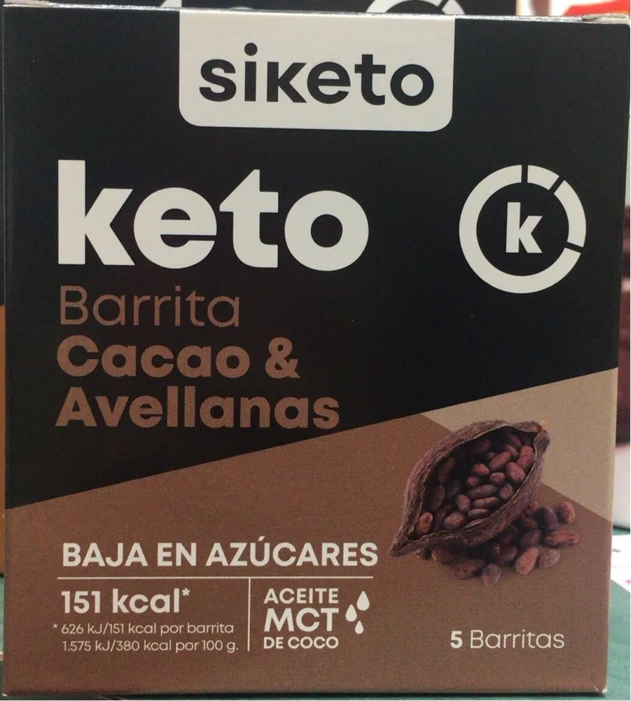 Keto barrita cacao & avellana